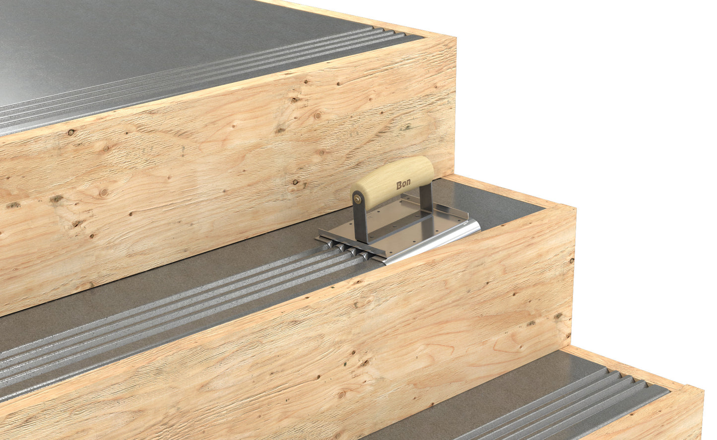 Bordeador de seguridad para escalones - 6" x 4,75" - Mango de madera