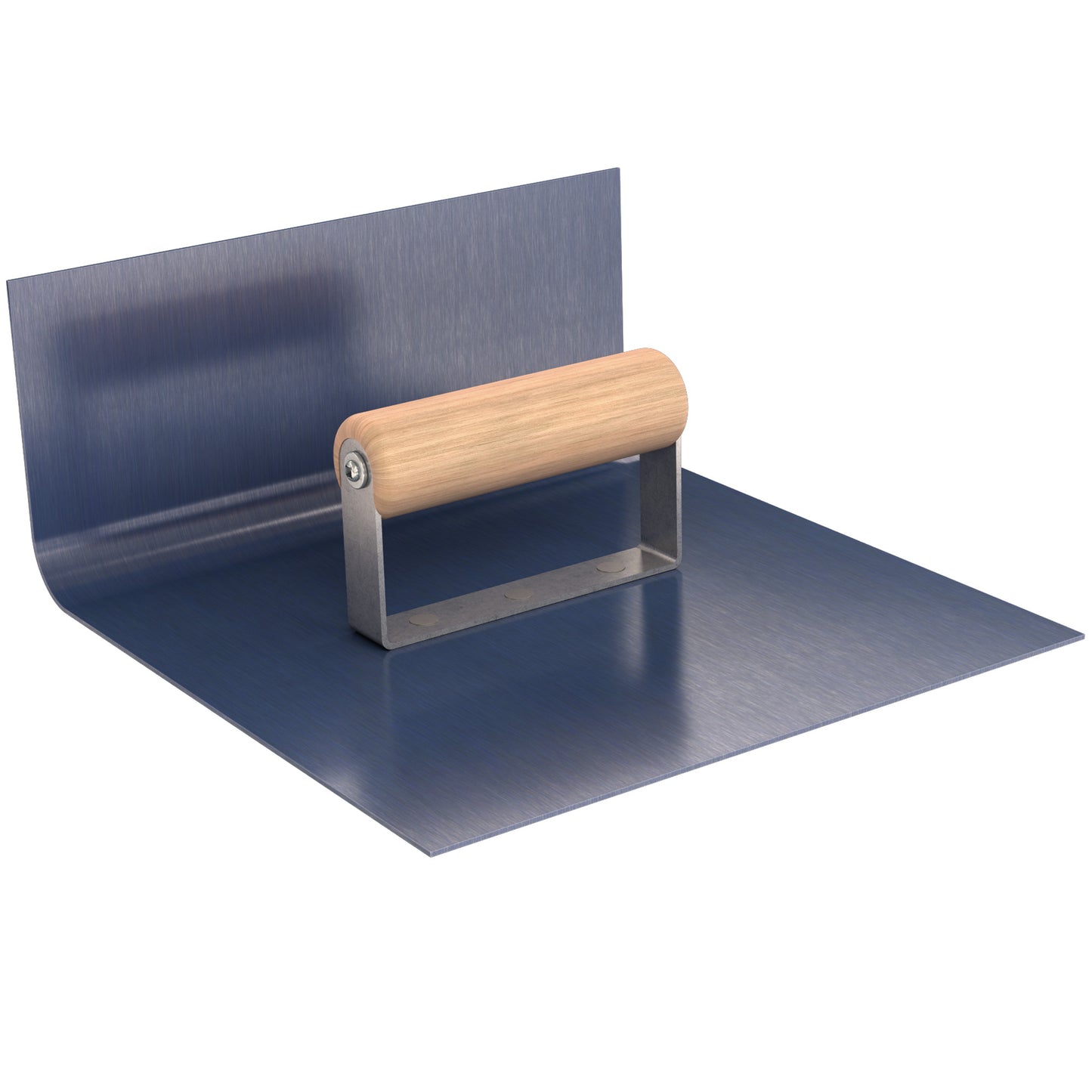 Bon® Llana para media caña de radio interior con mango de madera - 22,86 cm x 22,86 cm | Labio de 10,16 cm