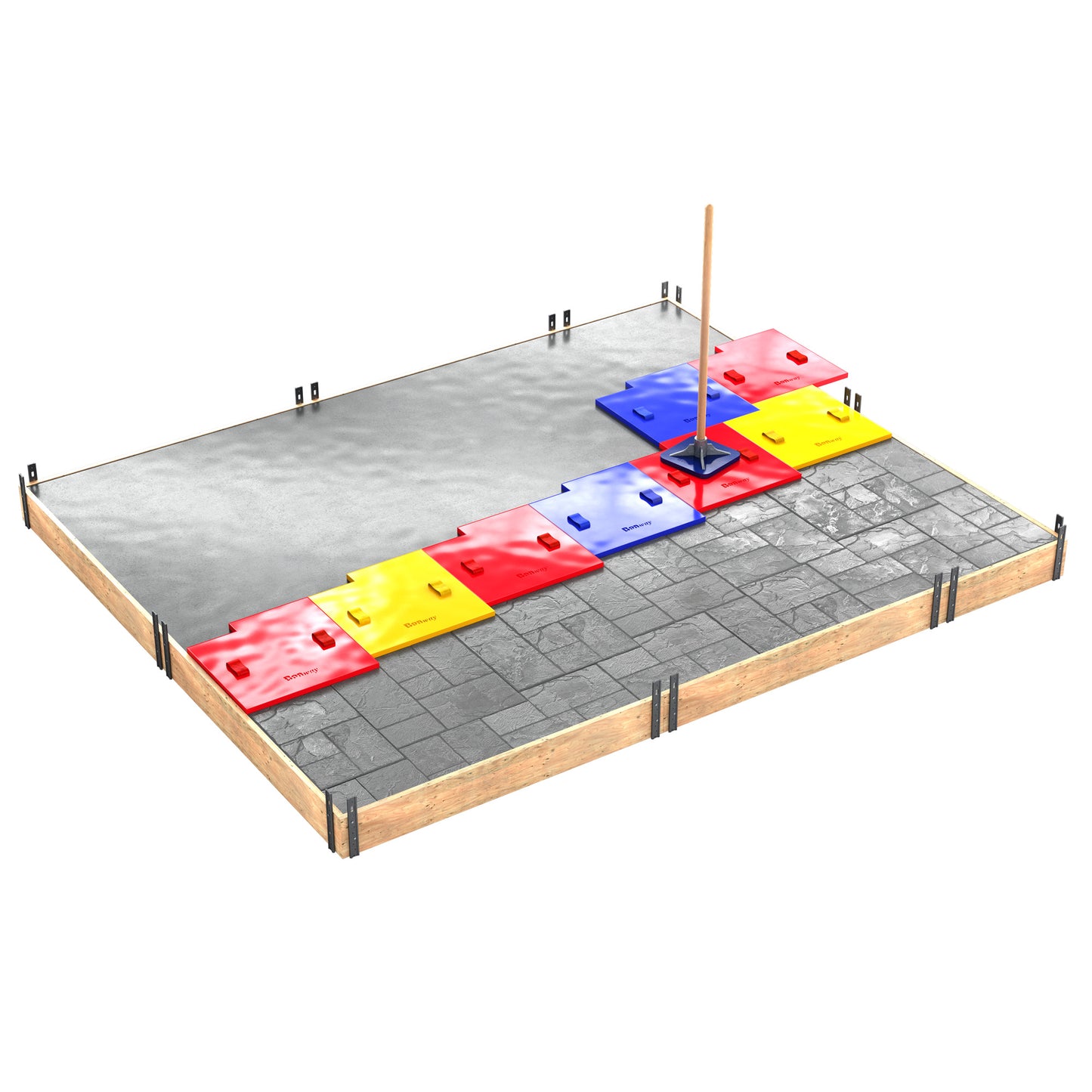 Texture Mat - Ashlar Red - 24" x 24"