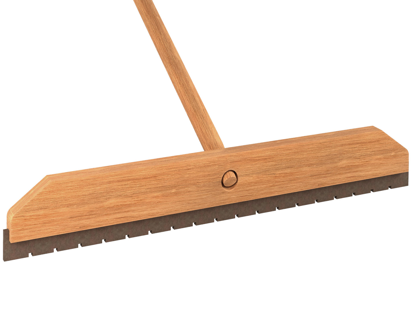Notched Squeegee - 24" - 5' Wood Handle