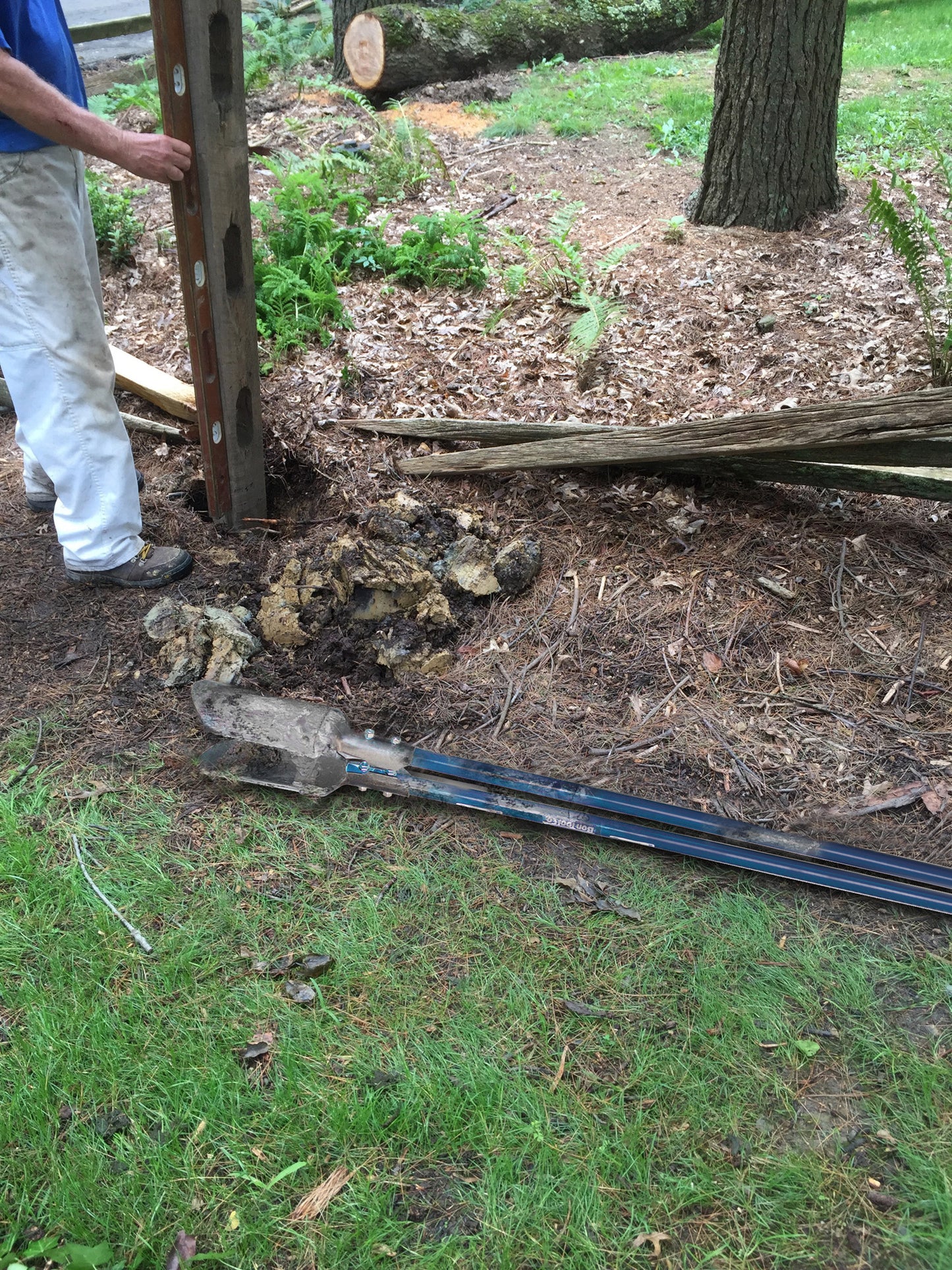 Escavadeira de buraco de poste - cabo de fibra de vidro de 48 polegadas (Bon 14-854)