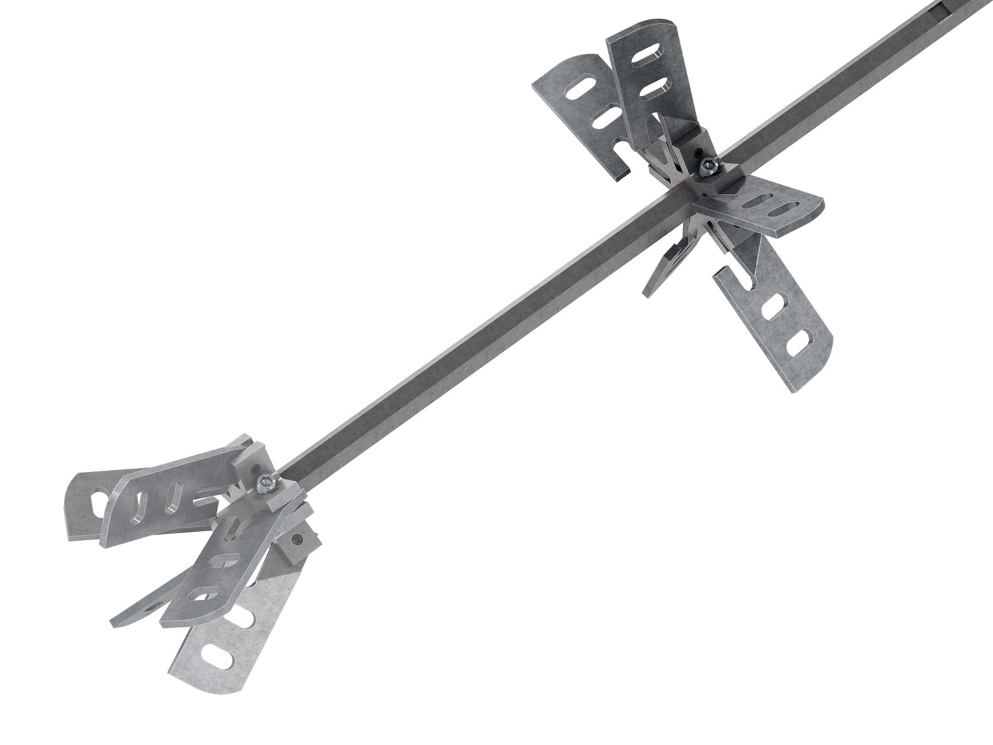 Fin Mixer - 6" Diameter - Single Vane - 24" Shaft