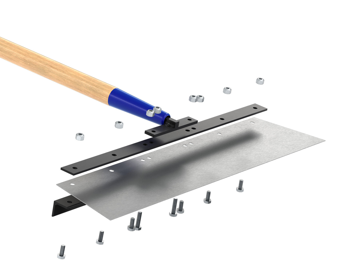 Raspador de piso - Lâmina de aço - 22 polegadas - 60 polegadas Cabo de madeira (Bon 15-363)