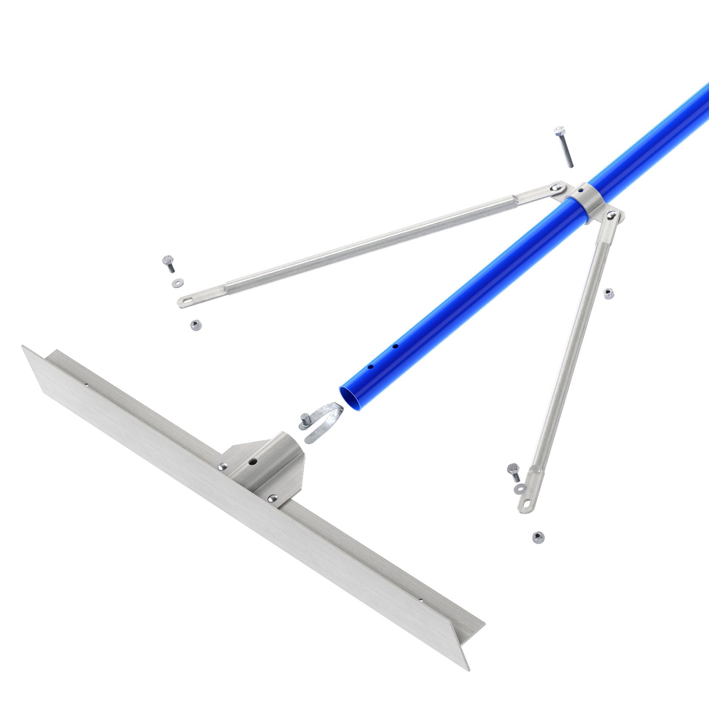 Smooth Asphalt Lute Rake - Aluminum - 30" - 6' Aluminum Handle