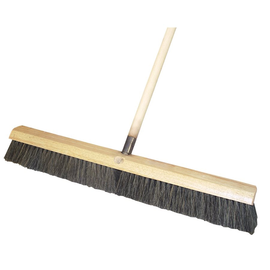 Horsehair Sweeper - 36" with 5' Wood Handle