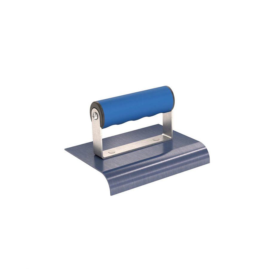Canteadora de bordes de acero azul, 6" x 4", radio de 1/2", borde de 5/8", mango de madera