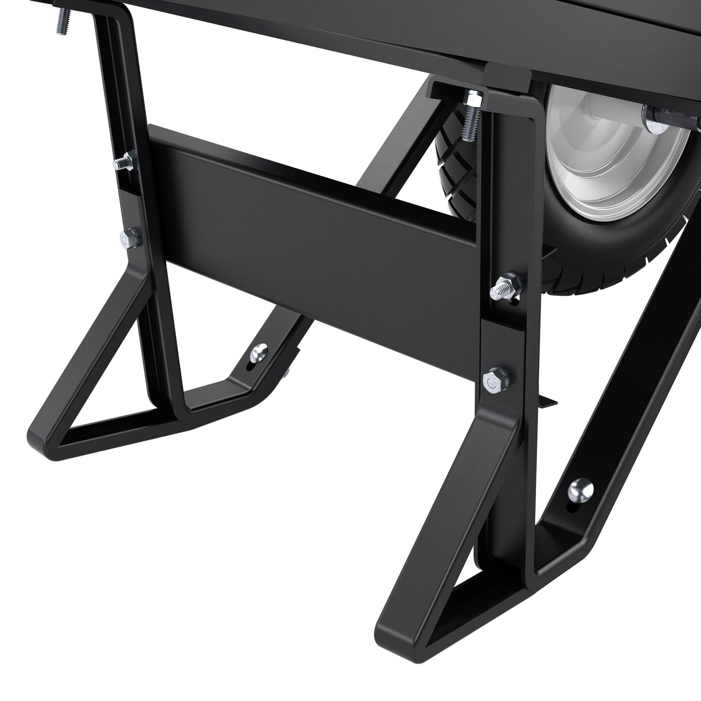 Barrow - Poly - 5.75 Cubic Foot Tray - Double Flatfree Tire - Steel Handle
