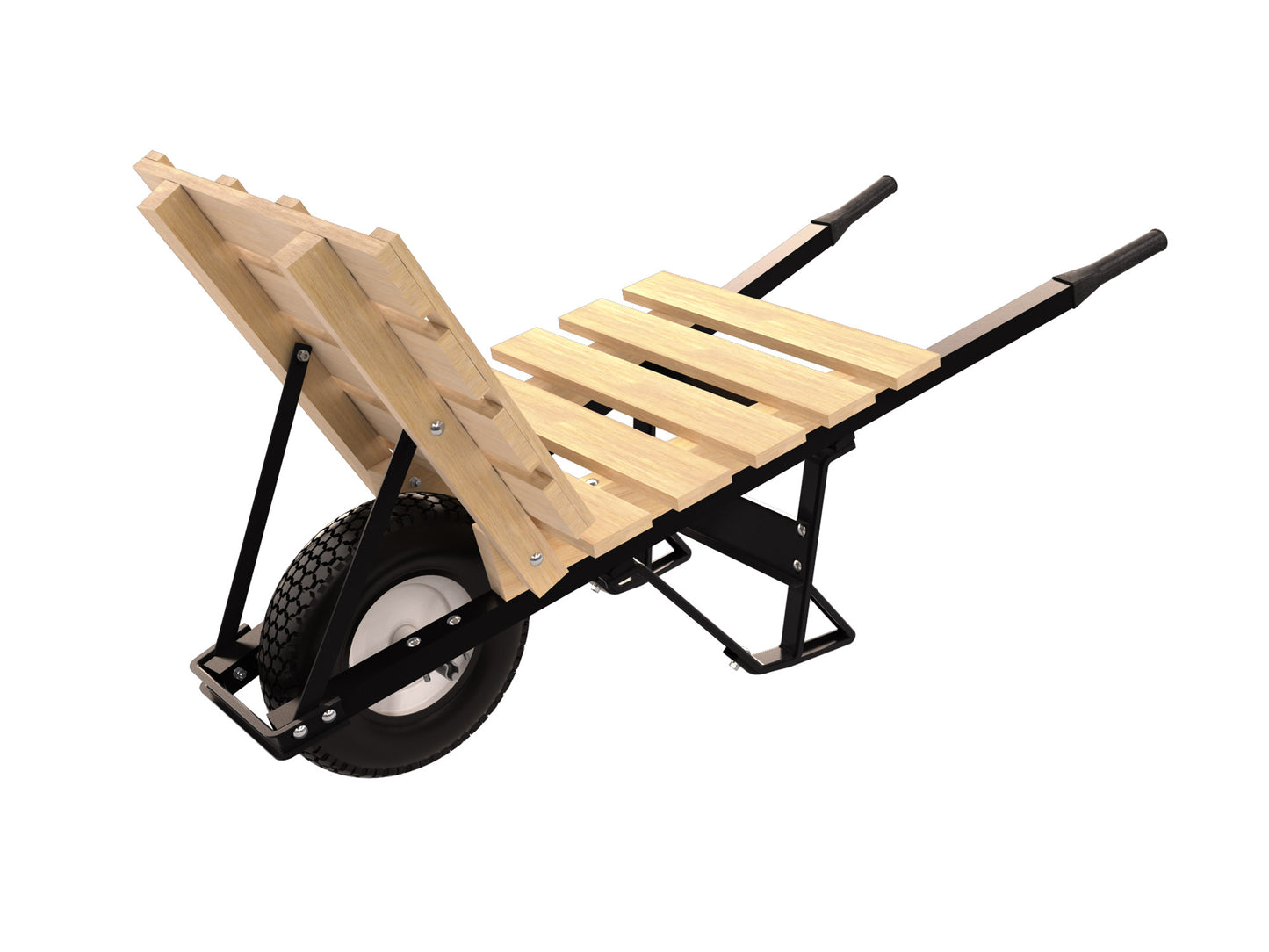 Brick & Tile Barrow - Single Knobby Tire - Steel Handle