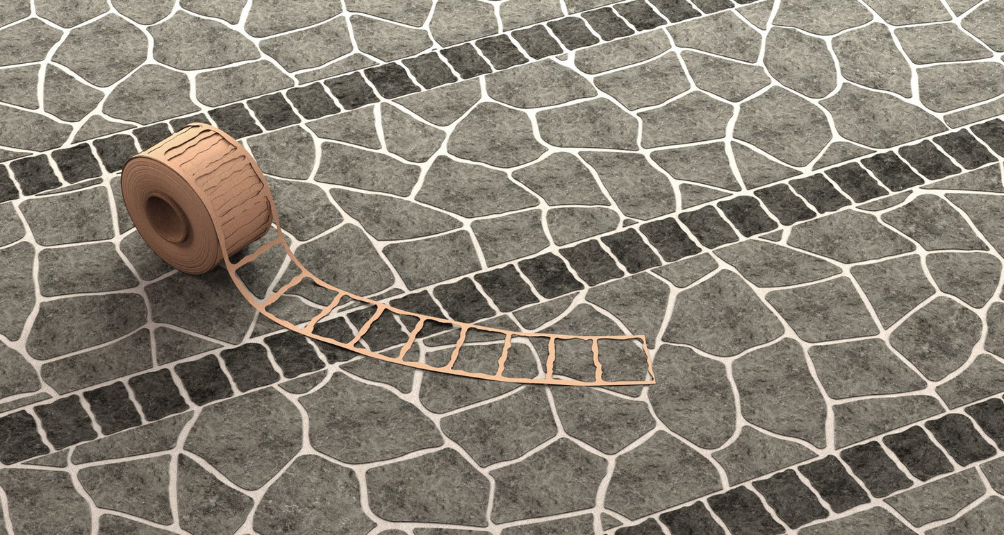 Paper Stencil - Cobble Header - 8" x 300'