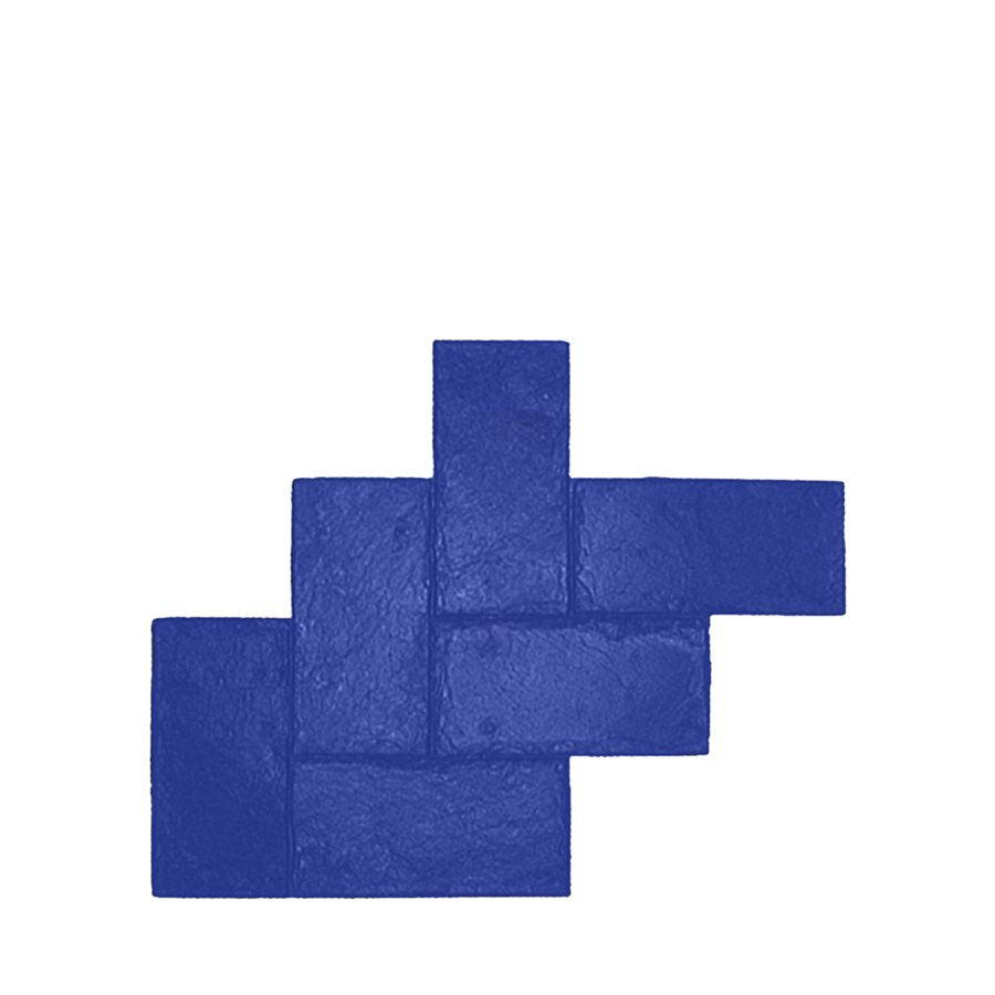 Floppy Stamp - Herringbone Slate - 8" x 16" - Blue