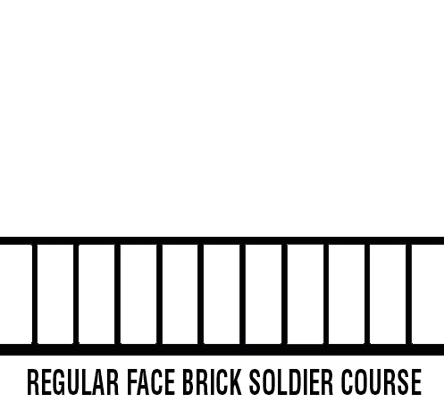 Stucco Stencil Adhesive - Regular Face Brick Soldier - 8-3/4" x 300'