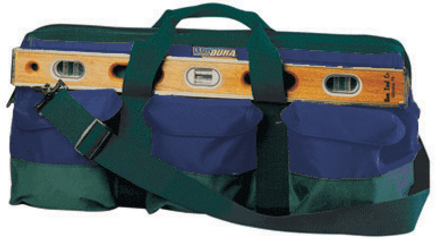 Bolsa de ferramentas Mason - Verde/Azul - 24 pol. x 10 pol. x 11 pol. (Bon 41-108)