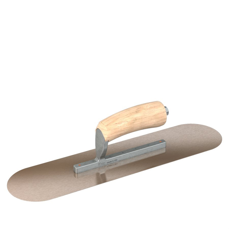 Llana para piscina - Acero inoxidable dorado - Mango de madera