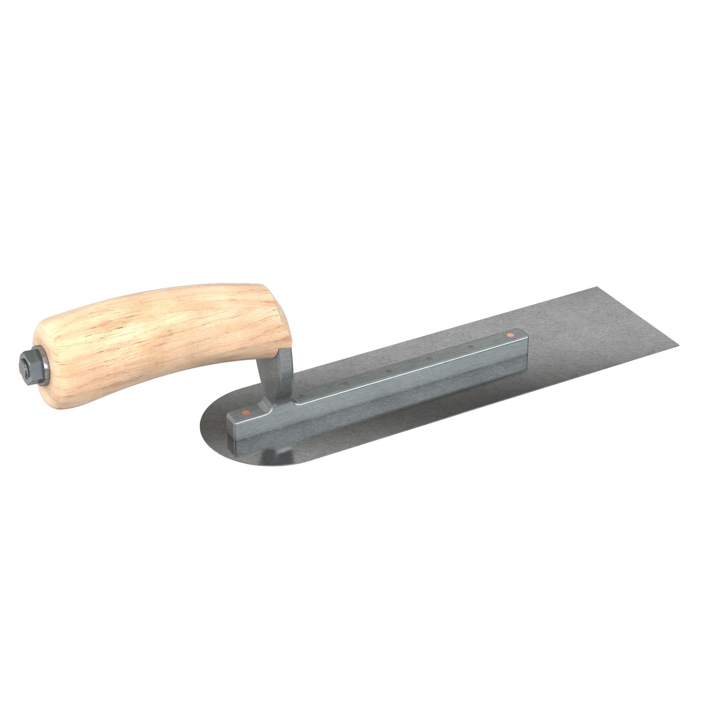 Bon Steel City Carbon Steel Pipe Trowel with Camel Back Wood Handle - 10.5" x 3"