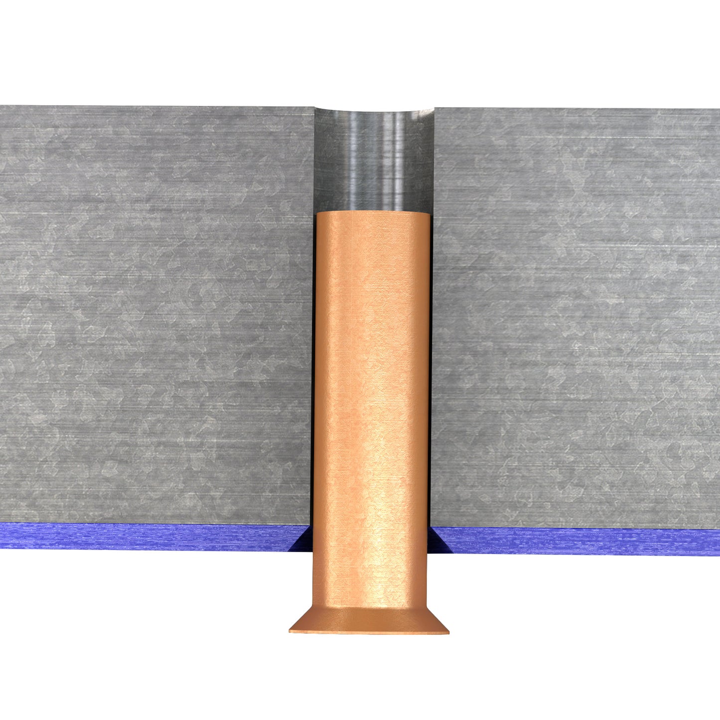 Bon Steel City Blue Steel Finishing Trowel with Comfort Wave Handle - Square End