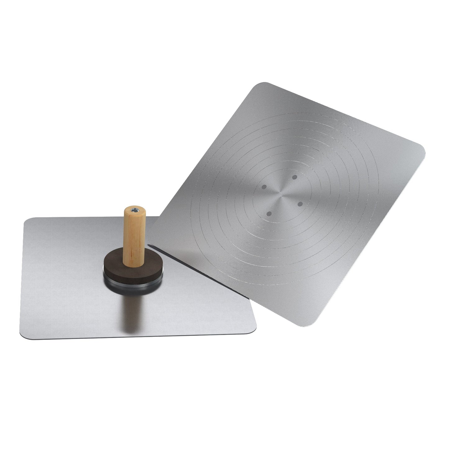 Halcón - Aluminio - 10" x 10" - Mango de madera