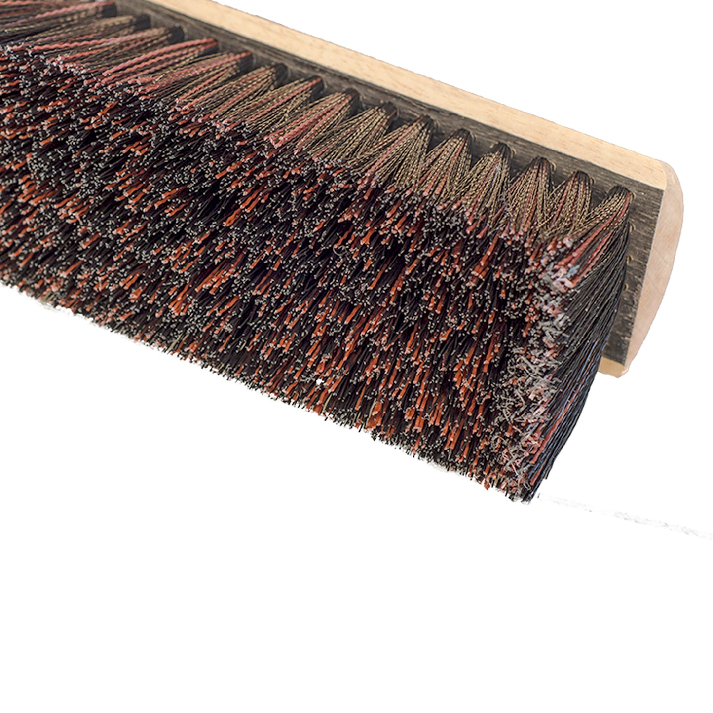 Vassoura de garagem - 3 polegadas - Plástico vermelho/preto - 24 polegadas - Cabo de madeira (Bon 84-172)