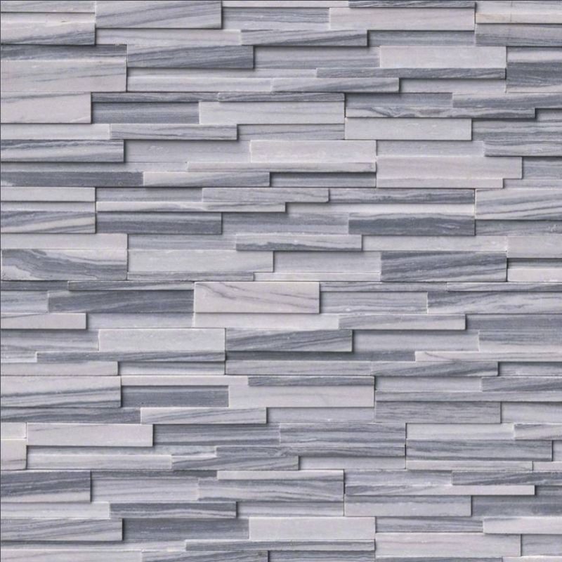 Folheado de pedra empilhada cinza do Alasca