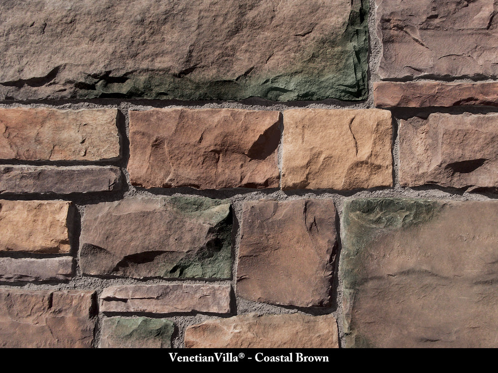 Coastal Brown Venetian Villa Stone Veneer