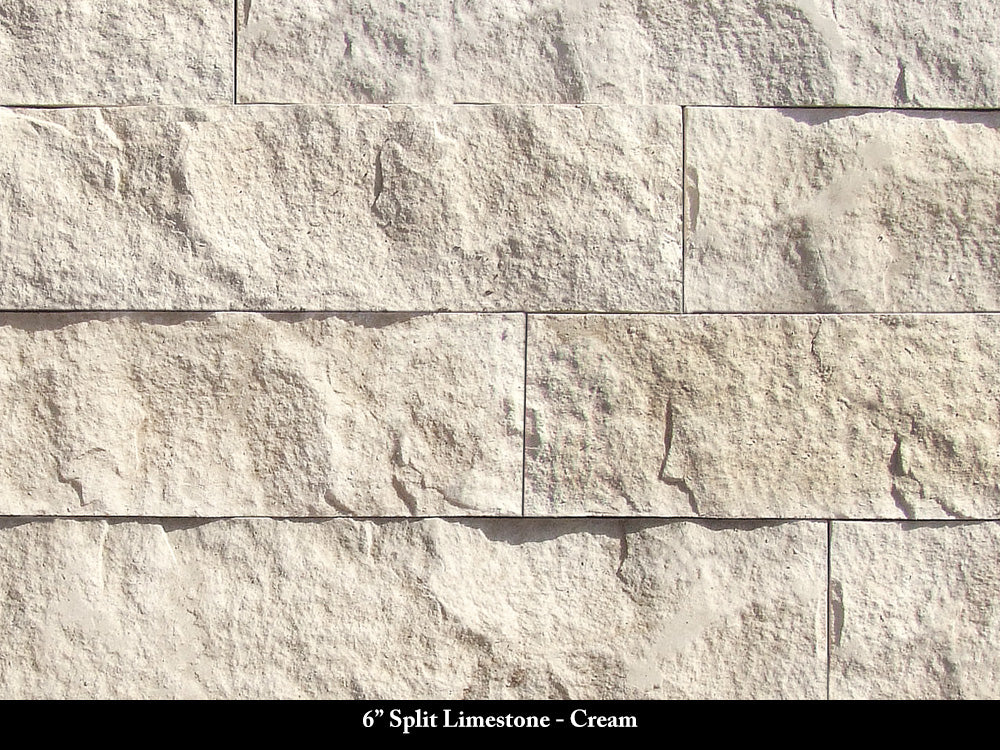 Cream 6-inch Split Limestone Stone Veneer