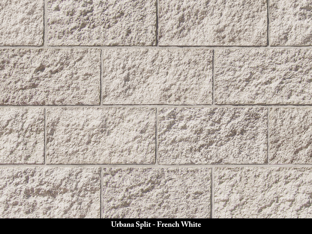 Folheado de pedra dividida em Urbana branco francês