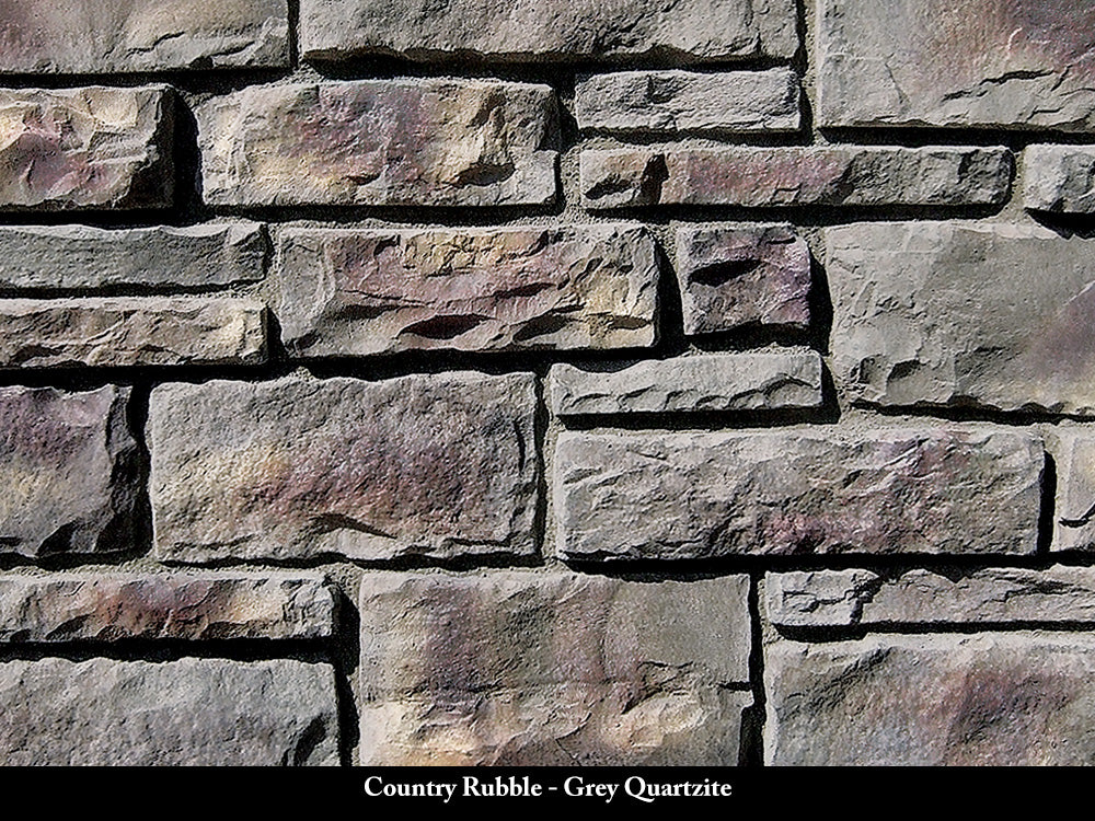 Grey Quartzite Country Rubble Stone Veneer