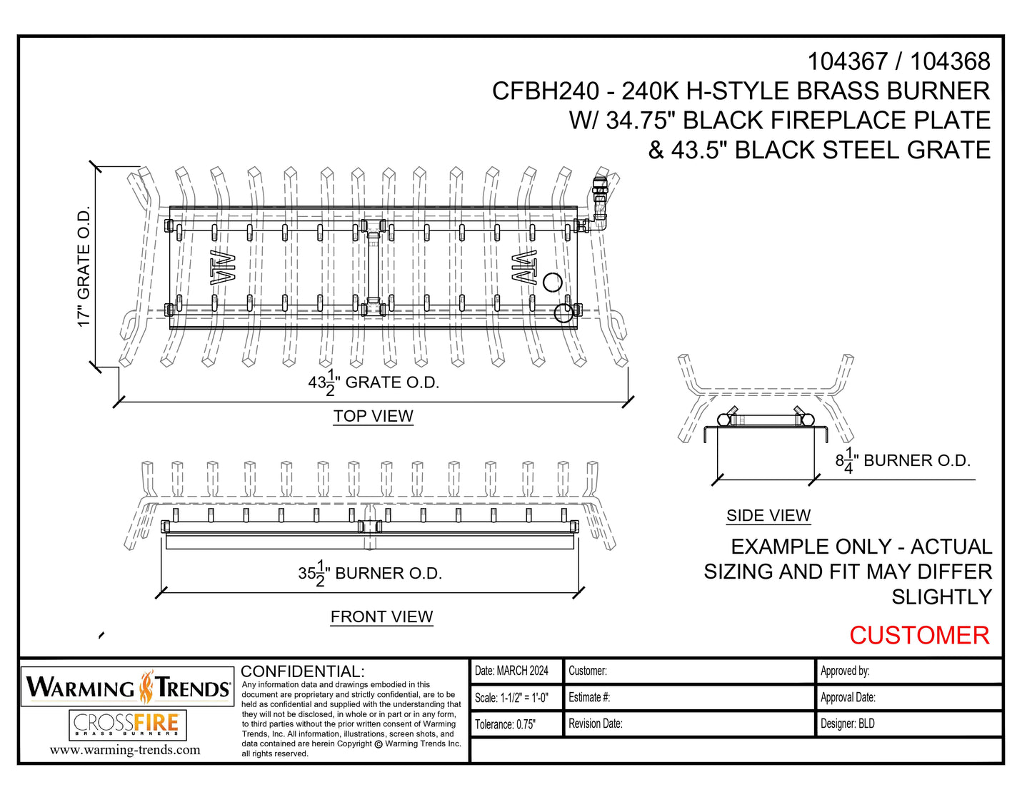 H-Style Fireplace Kit