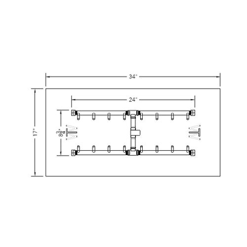 Rectangular Openings - Gas Insert Kits For Paver Fire Pits