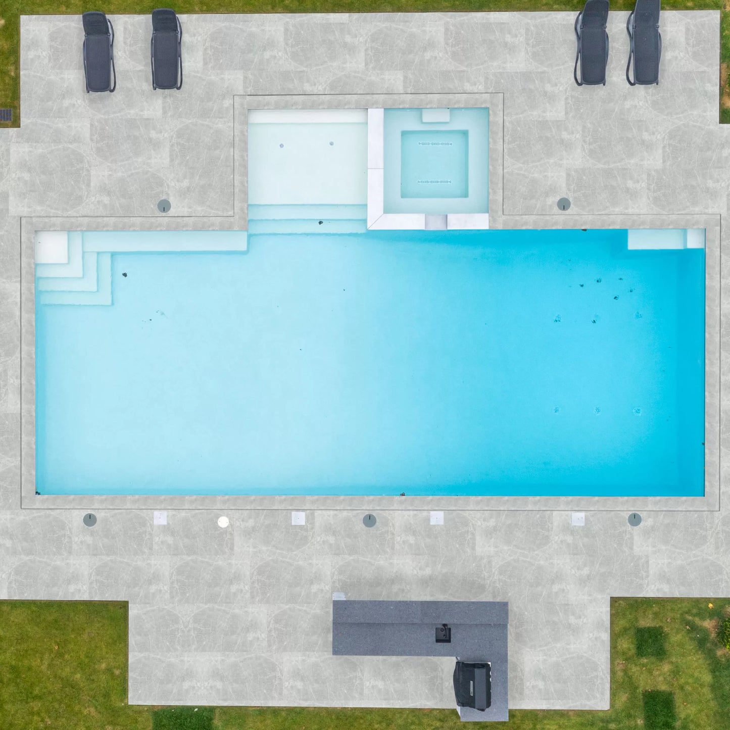 Snowshadow Marble Pavers Sandblasted