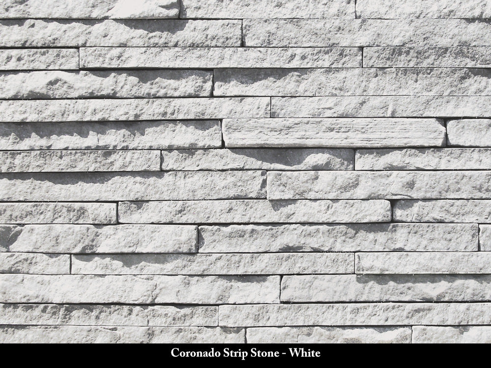 White Coronado Strip Stone Veneer