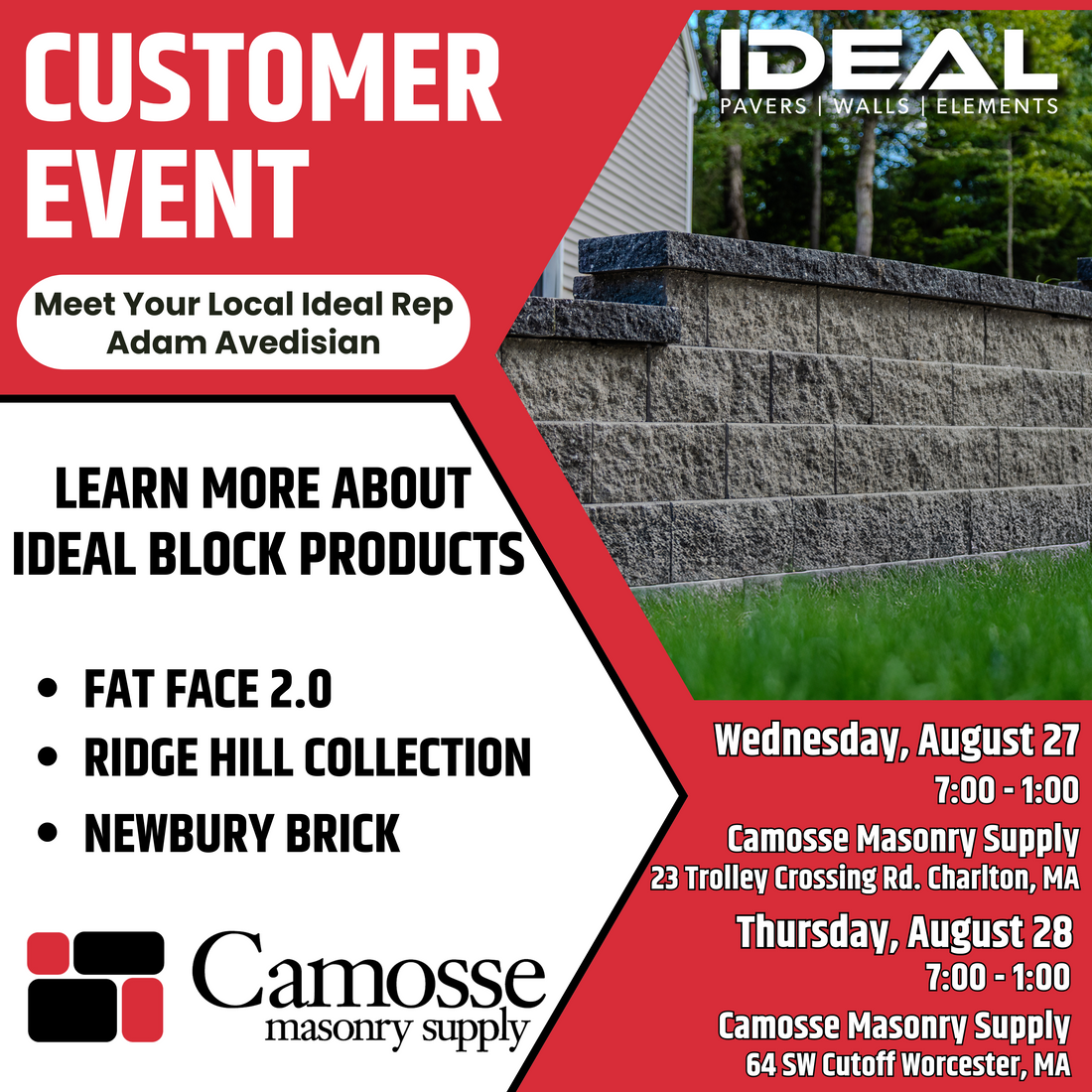 Ideal Block Customer Event Tomorrow + Thursday!