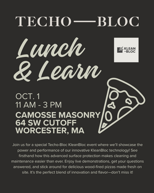 Techo-Bloc KleanBloc Lunch & Learn Event Tomorrow!