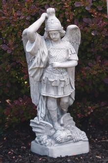 St. Michael garden statue by Massarelli, religious, statuary