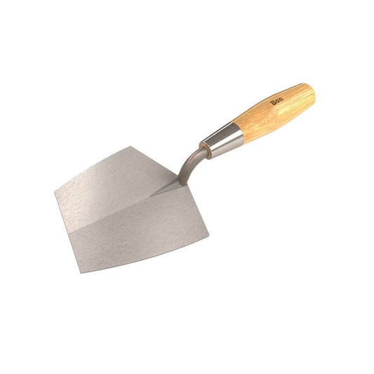 Bon® Bucket Trowel - Carbon Steel 7" x  5-1/2" Wood Handle