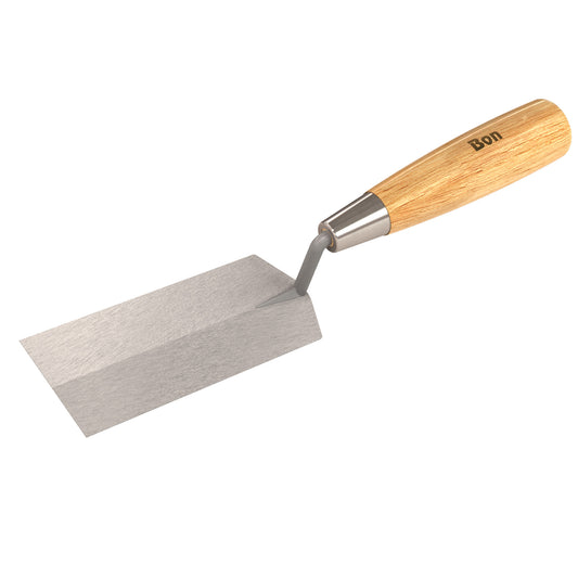 Margin Trowel - Carbon Steel - 5-inch x 2-inch - XL Wood Handle (Bon 11-838)