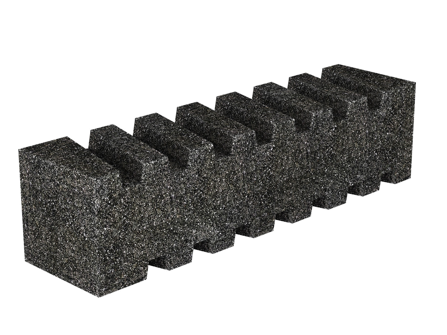 Rub Brick - Fluted - 8-inch x 2-inch x 2-inch - 20 Grit (Bon 12-282)