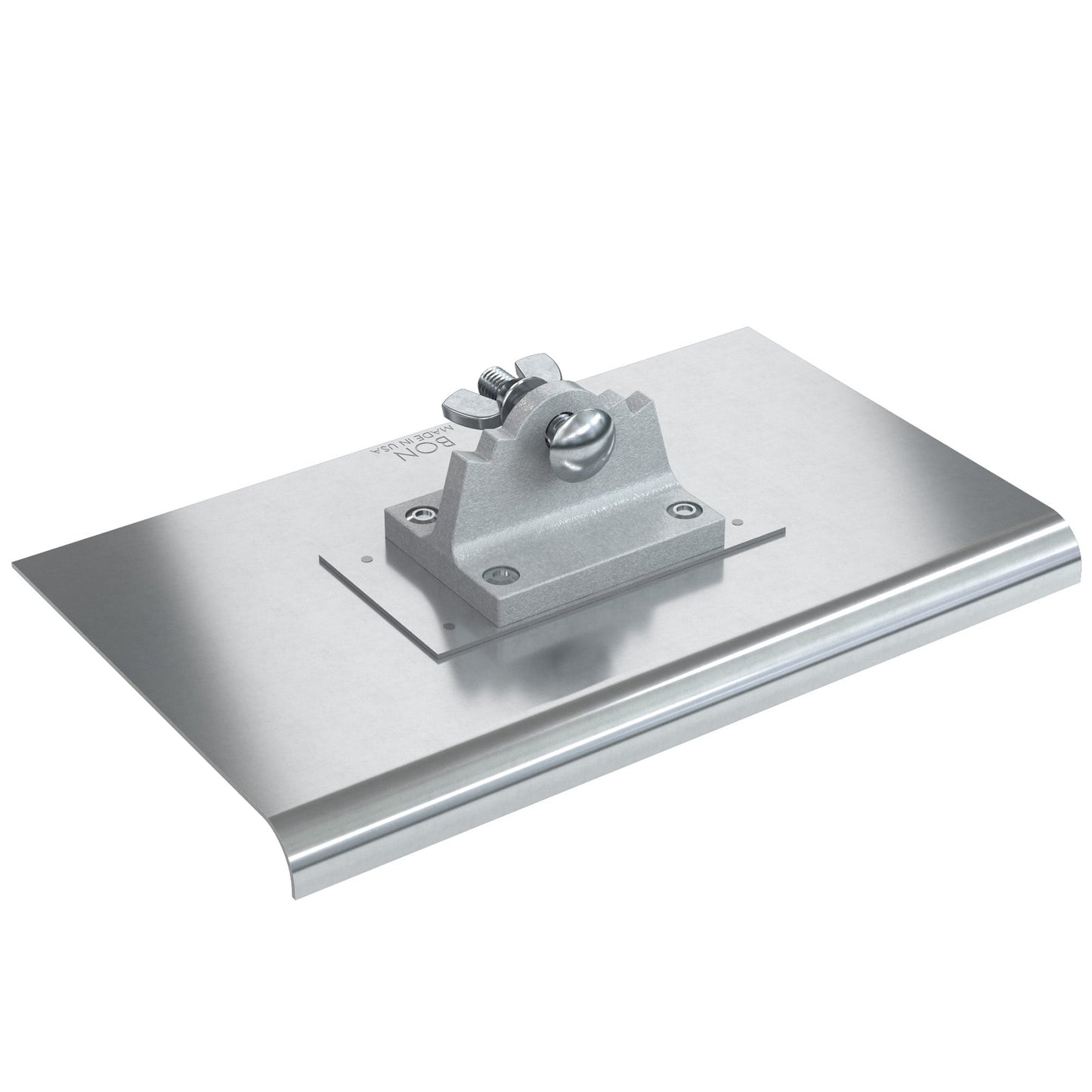 Bordeadora de acero inoxidable con forma de abanico, 10" x 6", radio de 3/8", borde de 1/2"