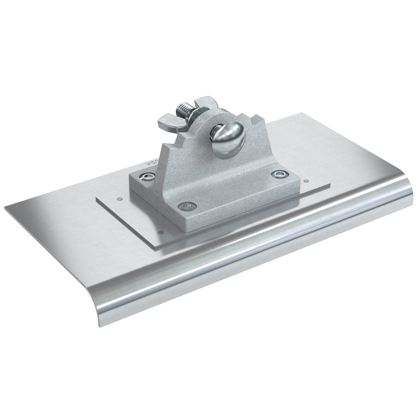 Bordeadora de acero inoxidable con forma de abanico, 10" x 6", radio de 3/8", borde de 1/2"