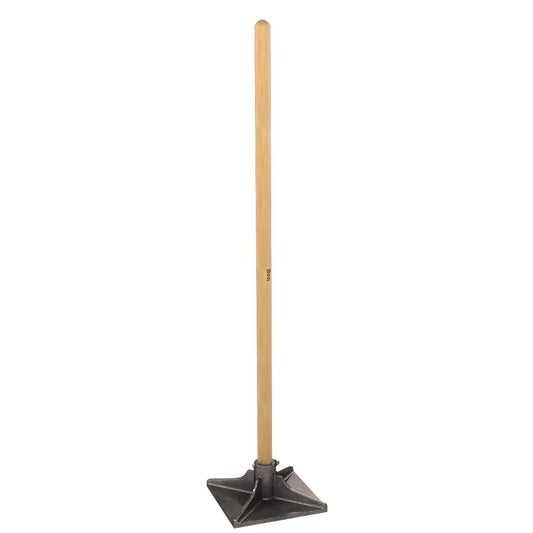 Dirt Tamper - 8-inch x 8-inch - 48-inch Wood Handle (Bon 12-356)