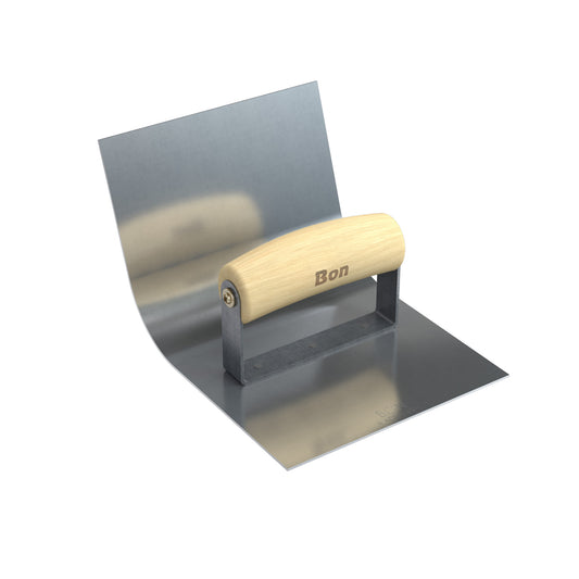 Gutter Tool - 6" x 4.5" - 2" Radius - Wood Handle