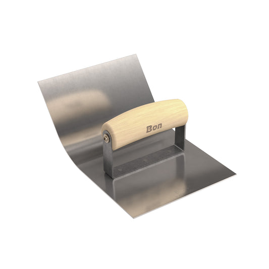 Gutter Tool - 6" x 4.5" - 3" Radius - Wood Handle