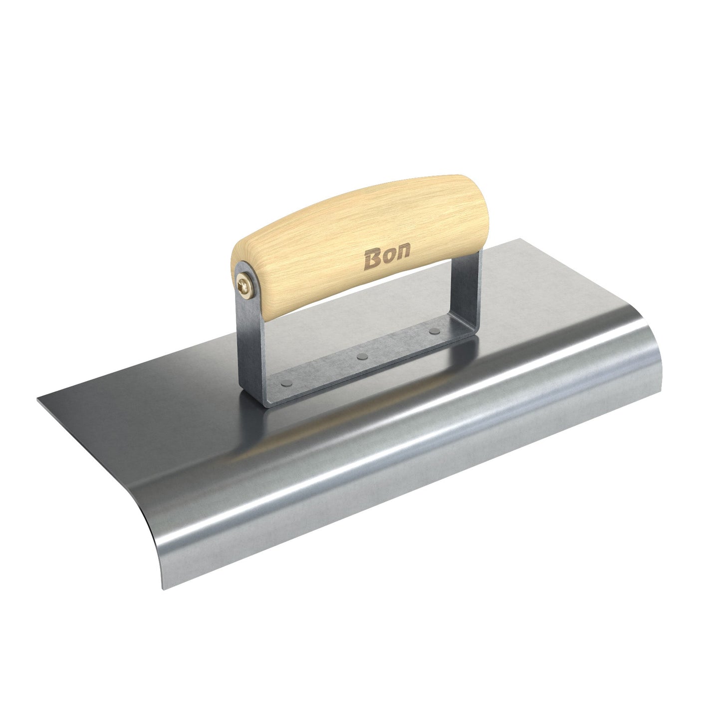 Edger - Aço inoxidável - 6 polegadas x 6 polegadas - Raio de 1/4 de polegada - Lábio de 3/8 de polegada - Cabo de madeira (Bon 12-418)