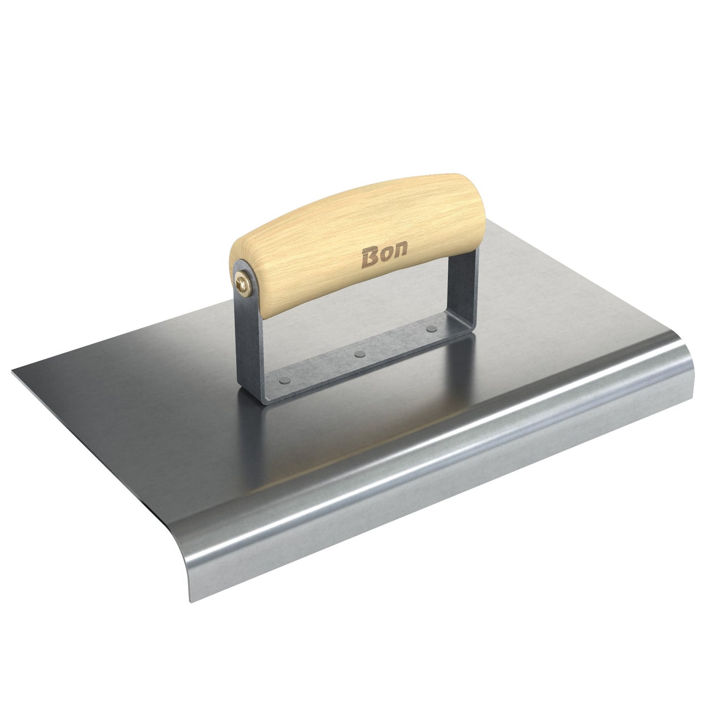 Edger - Aço inoxidável - 6 polegadas x 6 polegadas - Raio de 1/4 de polegada - Lábio de 3/8 de polegada - Cabo de madeira (Bon 12-418)
