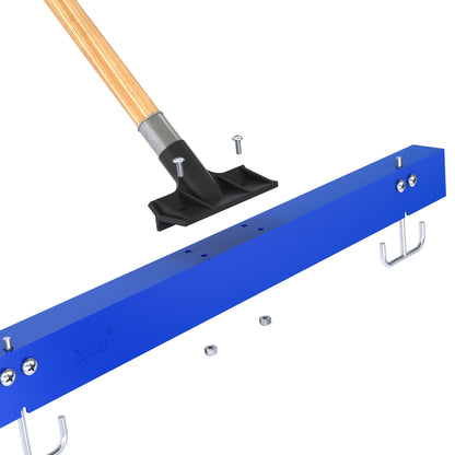 Ancinho de calibre com trenós - 24 polegadas - Cabo de madeira de 5 pés (Bon 12-689)