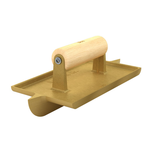 Ranuradora - Bronce - 8" x 4,5" - Doble punta: 1" x 1/2" - Mango de madera