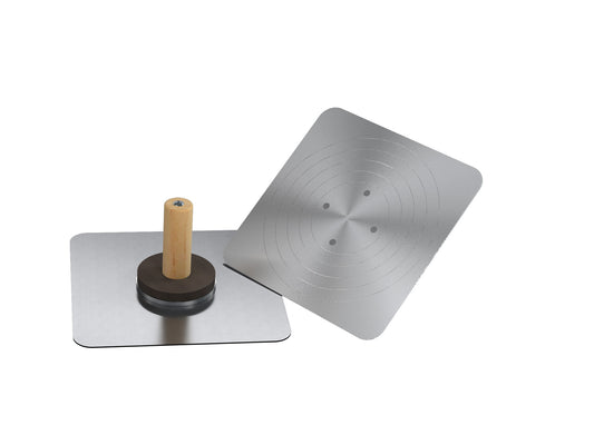 Halcón - Aluminio - 10" x 10" - Mango de madera