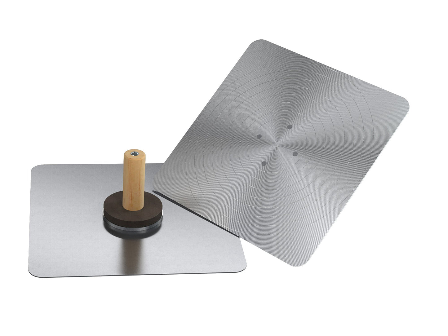 Halcón - Aluminio - 10" x 10" - Mango de madera