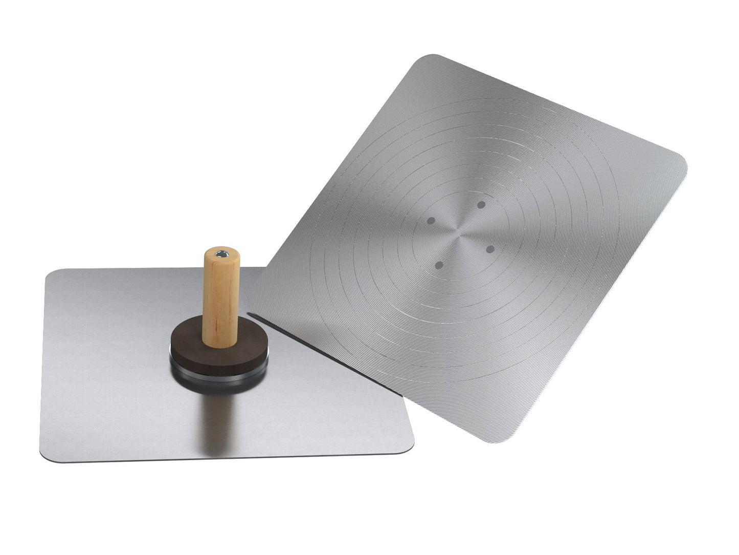 Halcón - Aluminio - 10" x 10" - Mango de madera