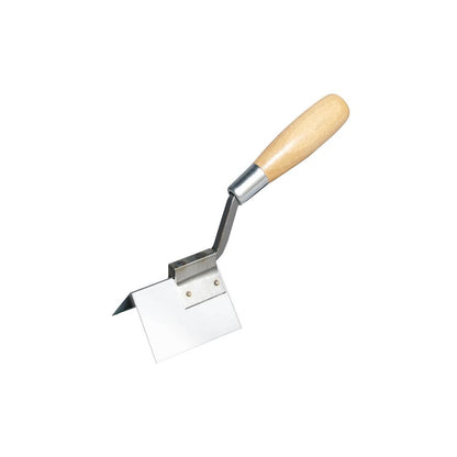 Outside Corner Tool - Stainless Steel - 1" x 1" - Wood Handle