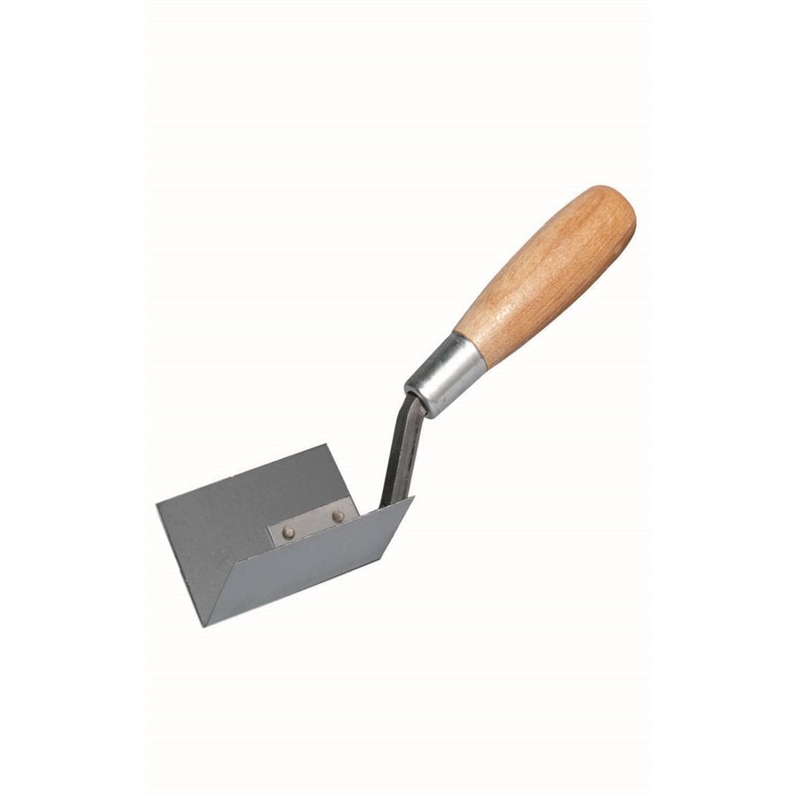 Outside Corner Tool - Stainless Steel - 1" x 1" - Wood Handle